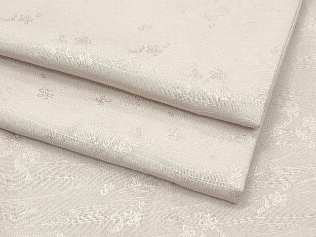 平和屋着物●極上　色無地　肌色　流水雪輪花地紋　逸品　CZAA4566s6