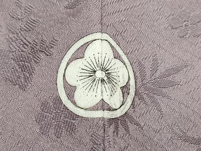 平和屋着物●極上　色無地　江戸鼠色　宝尽くし草花地紋　逸品　CZAA4568s6