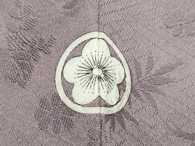 平和屋着物●極上　色無地　江戸鼠色　宝尽くし草花地紋　逸品　CZAA4568s6