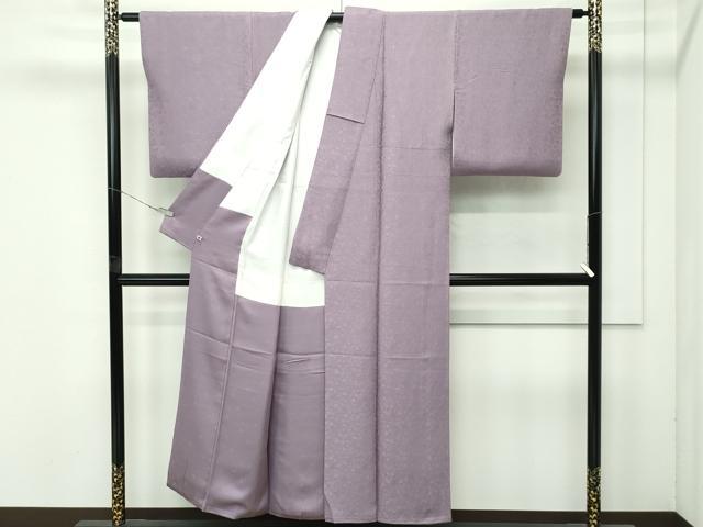 平和屋着物●極上　色無地　胡桃染色　雪輪花月地紋　さが美扱い　逸品　CZAA4570s6 平和屋着物○極上 色無地 胡桃染色 雪輪花月地紋 さが美扱い 逸品