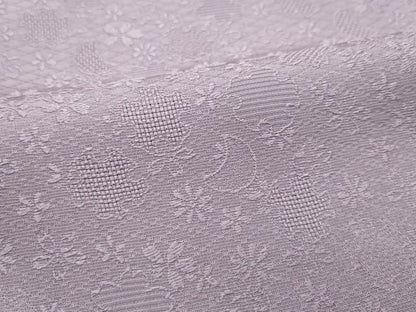 平和屋着物●極上　色無地　胡桃染色　雪輪花月地紋　さが美扱い　逸品　CZAA4570s6