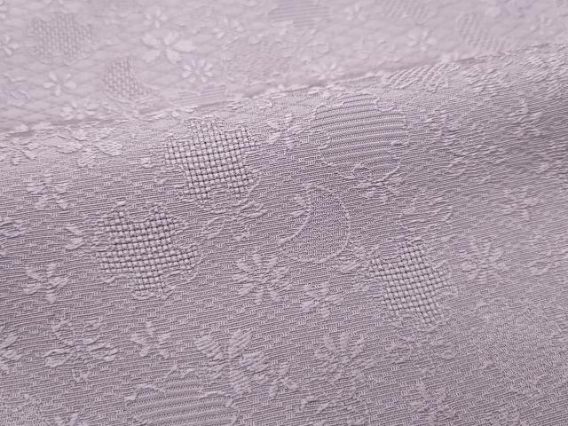 平和屋着物●極上　色無地　胡桃染色　雪輪花月地紋　さが美扱い　逸品　CZAA4570s6