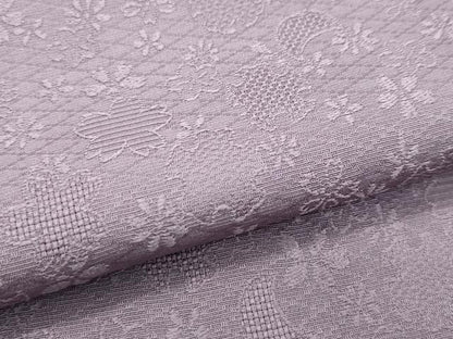 平和屋着物●極上　色無地　胡桃染色　雪輪花月地紋　さが美扱い　逸品　CZAA4570s6