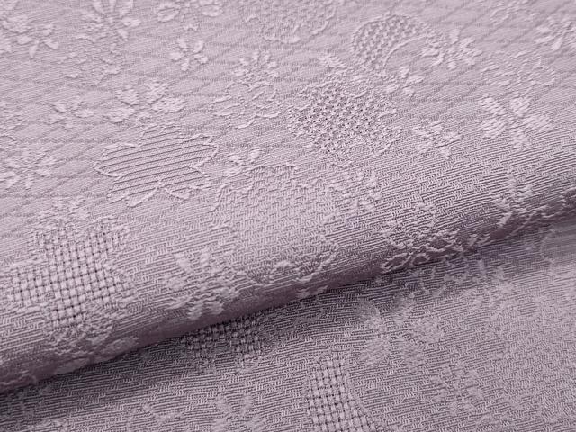 平和屋着物●極上　色無地　胡桃染色　雪輪花月地紋　さが美扱い　逸品　CZAA4570s6