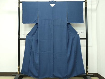 平和屋着物●極上　色無地　藍鉄色　紫根染　逸品　未使用　CZAA4575s6