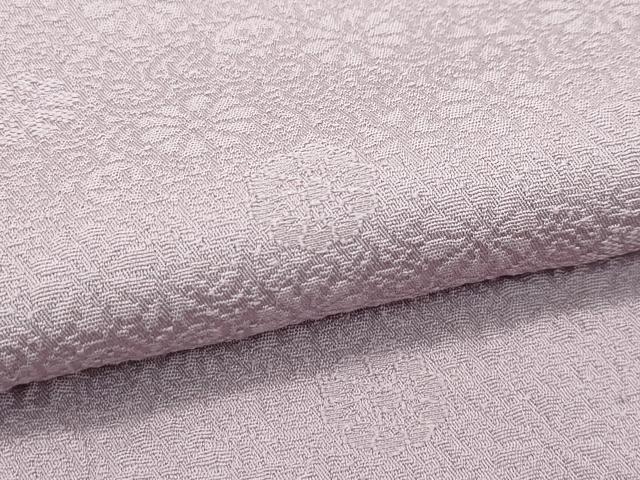 平和屋着物●極上　色無地　鳩羽鼠色　花唐草地紋　逸品　未使用　CZAA4576s6