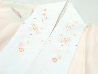 平和屋着物●上質な長襦袢　半衿刺繍　蛍暈し　兎　逸品　未使用　CZAA4579s6