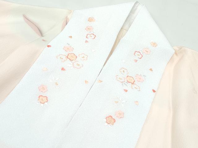平和屋着物●上質な長襦袢　半衿刺繍　蛍暈し　兎　逸品　未使用　CZAA4579s6