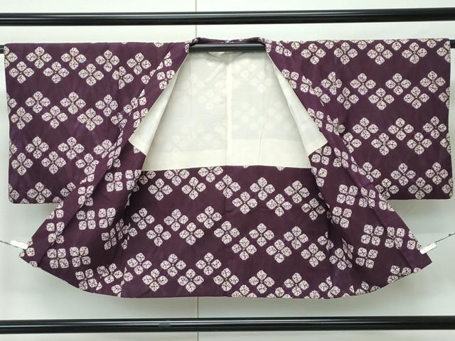 平和屋着物＃極上　岩手の匠　草紫堂　南部絞り　紫根染　羽織　綿　逸品　CZAA4580s6
