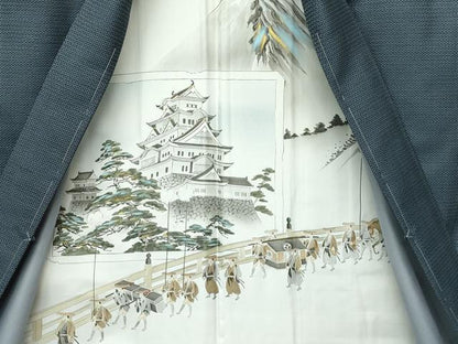 平和屋着物●極上　男性　本場大島紬　アンサンブル・長襦袢セット　100亀甲　総詰め　逸品　未使用　CZAA4581s6