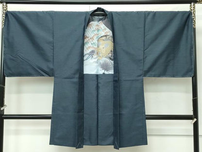 平和屋着物●極上　男性　紬　アンサンブル・長襦袢セット　キングサイズ　100亀甲　逸品　未使用　CZAA4582s6