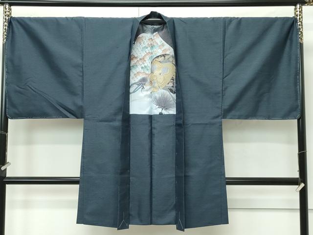 平和屋着物●極上　男性　紬　アンサンブル・長襦袢セット　キングサイズ　100亀甲　逸品　未使用　CZAA4582s6