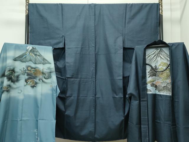 平和屋着物●極上　男性　本場大島紬　アンサンブル・長襦袢セット　100亀甲　総詰め　逸品　未使用　CZAA4583s6