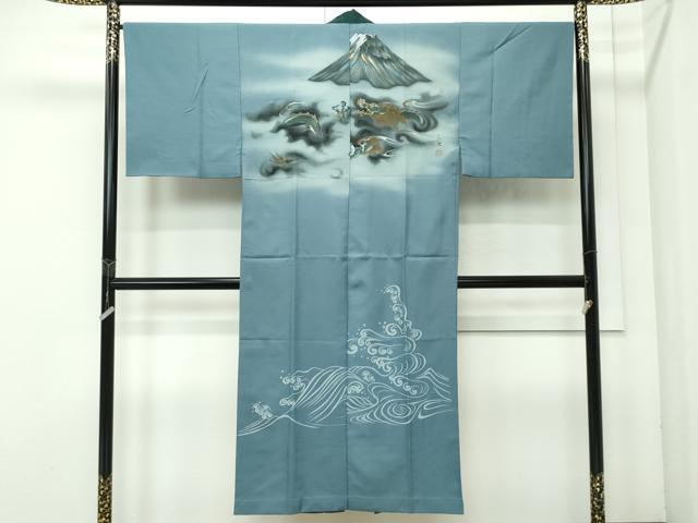 平和屋着物●極上　男性　本場大島紬　アンサンブル・長襦袢セット　100亀甲　総詰め　逸品　未使用　CZAA4583s6