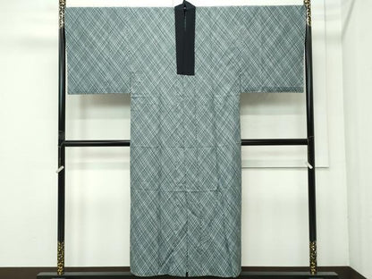 平和屋着物●極上　男性　紬　アンサンブル・長襦袢セット　120亀甲　高島屋扱い　逸品　未使用　CZAA4584s6