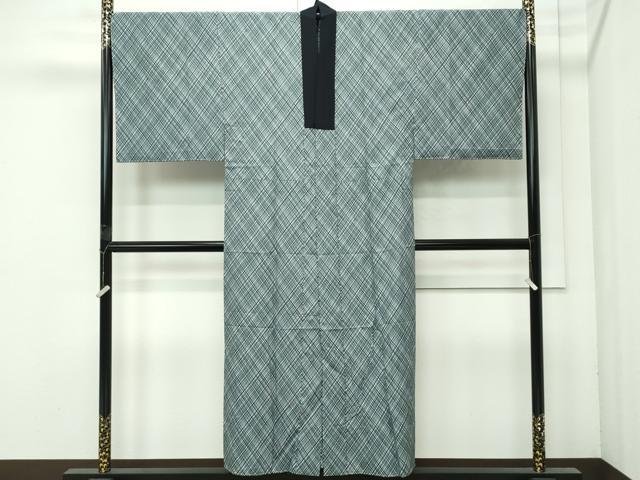 平和屋着物●極上　男性　紬　アンサンブル・長襦袢セット　120亀甲　高島屋扱い　逸品　未使用　CZAA4584s6