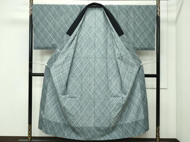 平和屋着物●極上　男性　紬　アンサンブル・長襦袢セット　120亀甲　高島屋扱い　逸品　未使用　CZAA4584s6