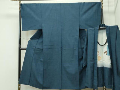 平和屋着物●極上　男性　紬　アンサンブル　色無地　百入茶色　逸品　CZAA4588s6