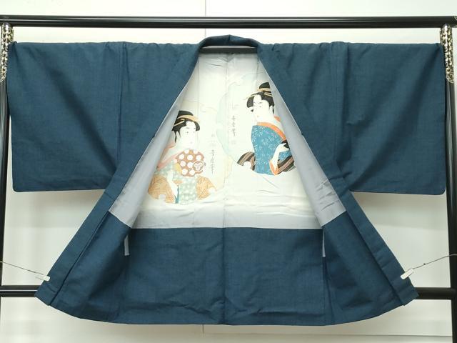 平和屋着物●極上　男性　紬　アンサンブル　色無地　百入茶色　逸品　CZAA4588s6
