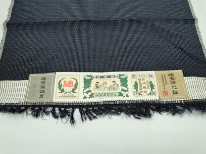 平和屋着物●極上　男性　結城紬　アンサンブル　キングサイズ　80亀甲　総詰め　証紙付き　逸品　CZAA4589s6