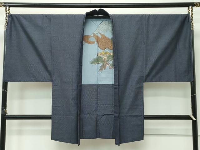 平和屋着物●極上　男性　結城紬　アンサンブル　キングサイズ　80亀甲　総詰め　証紙付き　逸品　CZAA4589s6 平和屋着物○極上 男性 結城紬 アンサンブル キングサイズ 80亀甲 総