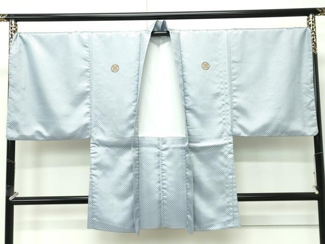 平和屋着物■極上　男性　色無地・紋付き羽織セット　キングサイズ　豆がら茶色　舞台衣装　洗える着物　逸品　CZAA4591s6