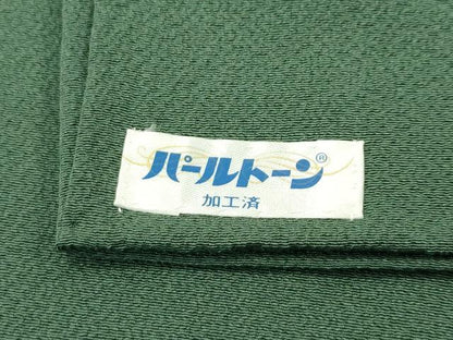 平和屋着物●極上　九谷焼工芸作家・北村隆　色無地　老竹色　逸品　CZAA4594s6
