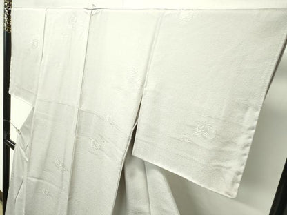 平和屋着物●極上　色無地　砂色　雪輪南天地紋　逸品　未使用　CZAA4595s6