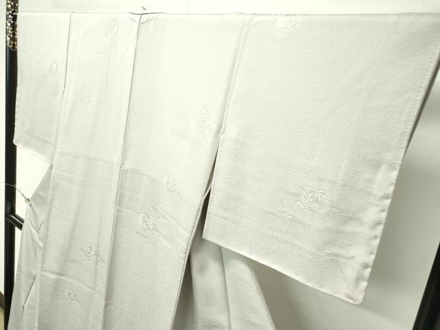 平和屋着物●極上　色無地　砂色　雪輪南天地紋　逸品　未使用　CZAA4595s6