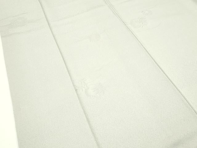 平和屋着物●極上　色無地　砂色　雪輪南天地紋　逸品　未使用　CZAA4595s6