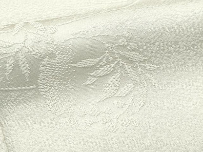 平和屋着物●極上　色無地　砂色　雪輪南天地紋　逸品　未使用　CZAA4595s6
