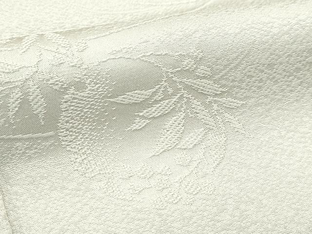 平和屋着物●極上　色無地　砂色　雪輪南天地紋　逸品　未使用　CZAA4595s6