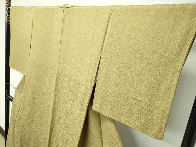 平和屋着物●極上　色無地　桑染色　作家物　草木南天染　南天地紋　逸品　CZAA4596s6