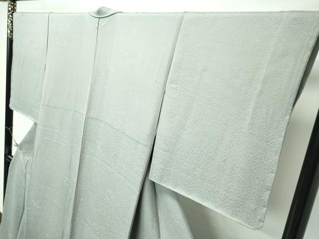 平和屋着物●極上　色無地　青白橡色　舞花地紋　逸品　未使用　CZAA4597s6