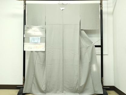 平和屋着物●極上　色無地　利休色　名水有情　染清水　反端付き　逸品　未使用　CZAA4602s6