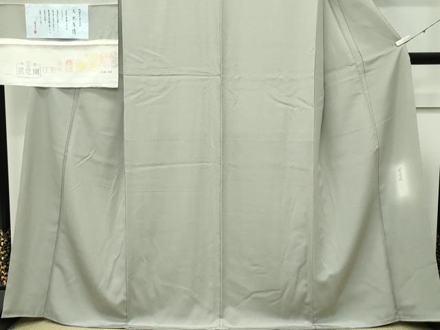 平和屋着物●極上　色無地　利休色　名水有情　染清水　反端付き　逸品　未使用　CZAA4602s6 平和屋着物○極上 色無地 利休色 名水有情 染清水 反端付き