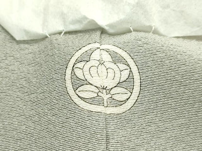 平和屋着物●極上　色無地　利休色　名水有情　染清水　反端付き　逸品　未使用　CZAA4602s6