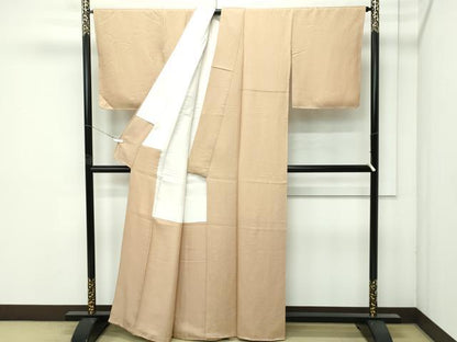 平和屋着物●極上　色無地　コルク色　逸品　未使用　CZAA4603s6