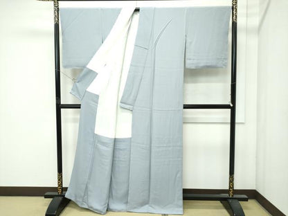 平和屋着物●極上　色無地　利休鼠色　逸品　未使用　CZAA4606s6