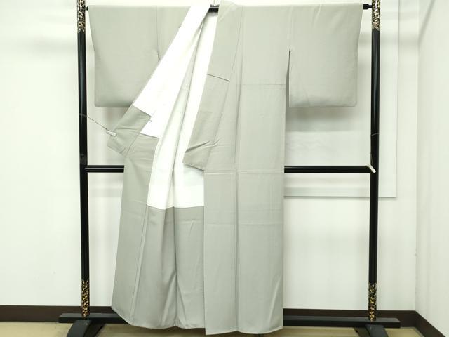 平和屋着物●極上　本加賀友禅作家　由水煌人監修　色無地　鶸茶色　逸品　CZAA4607s6