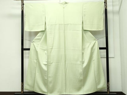 平和屋着物●極上　色無地　若菜色　逸品　CZAA4608s6
