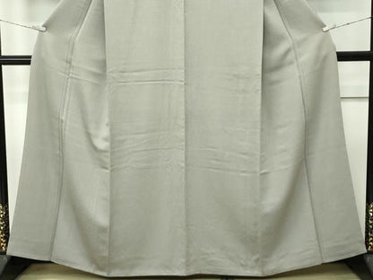 平和屋着物●極上　色無地　灰汁色　鬼しぼ縮緬　逸品　CZAA4609s6