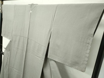 平和屋着物●極上　色無地　灰汁色　鬼しぼ縮緬　逸品　CZAA4609s6