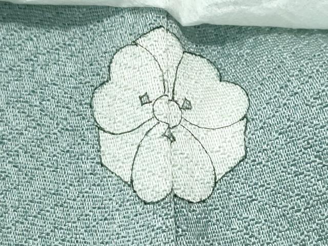 平和屋着物●極上　色無地　深川鼠色　紗綾形地紋　逸品　未使用　CZAA4611s6