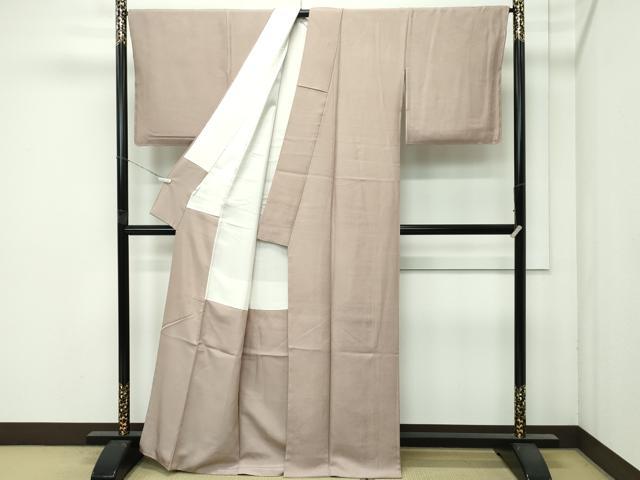 平和屋着物●極上　色無地　空五倍子色　逸品　未使用　CZAA4616s6