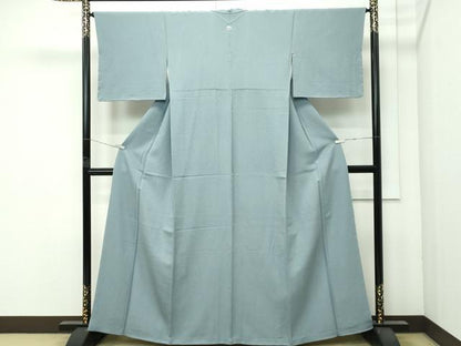 平和屋着物●極上　色無地　山鳩色　反端付き　逸品　未使用　CZAA4618s6