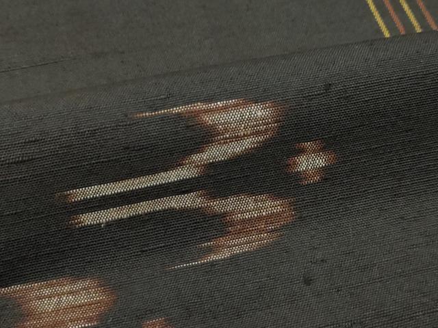 平和屋着物●極上　国指定重要無形文化財　本場久米島紬　手織　逸品　CZAA4620s6