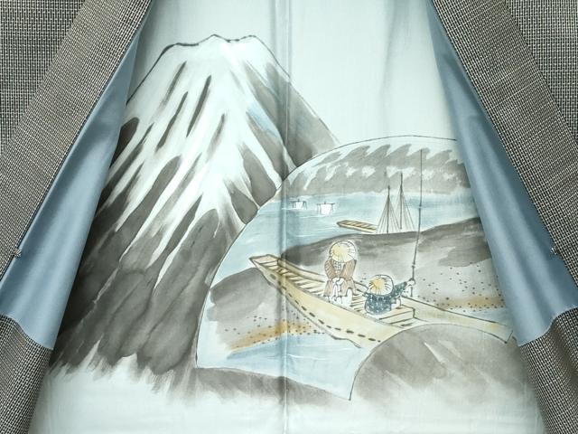 平和屋着物●極上　男性　本場大島紬　アンサンブル　絣文様　逸品　CZAA4625s6