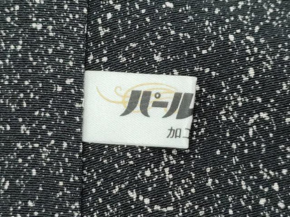 平和屋本店●極上　訪問着　作家物　川勝　草花文　たたき染め　黒地　金彩　逸品　CZAA4628s6