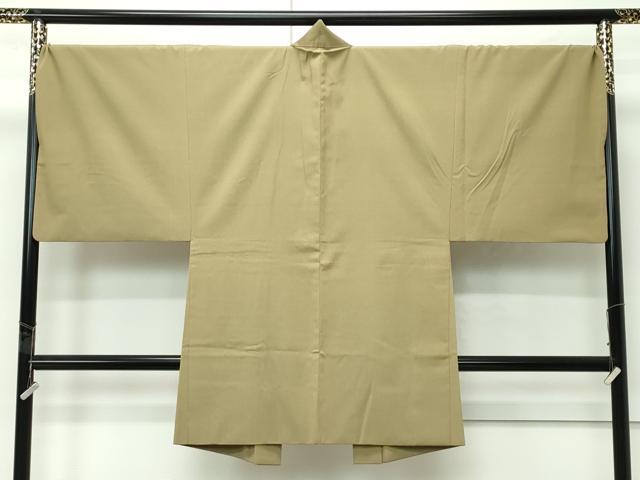 平和屋着物＃極上　男性　長羽織　キングサイズ　色無地　油色　大丸扱い　逸品　CZAA4635s6